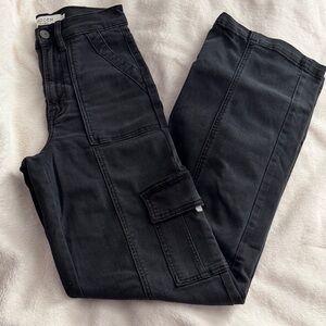 Black Hidden Cargo Pants